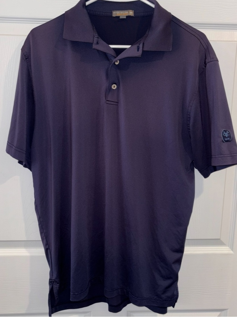Peter Millar Men's Dark Purple Polo Shirt VCC logo